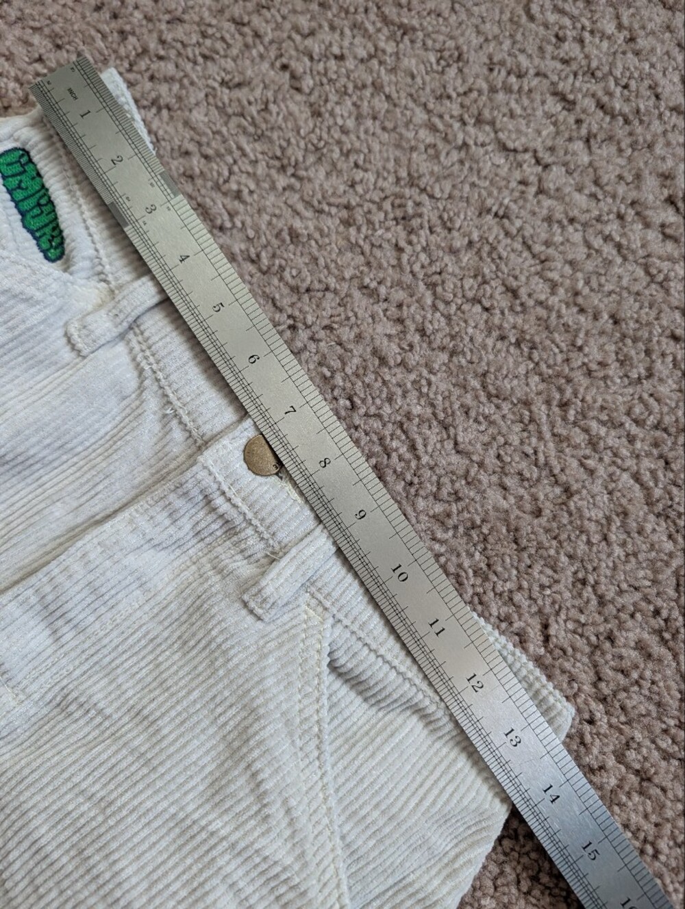 Empyre Womens Laurel Cream Asymmetrical Corduroy Carpenter Skate Shorts Small - Picture 11 of 16